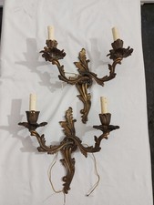 Coppia Di APLIQUES in Bronzo Vintage Anni '50