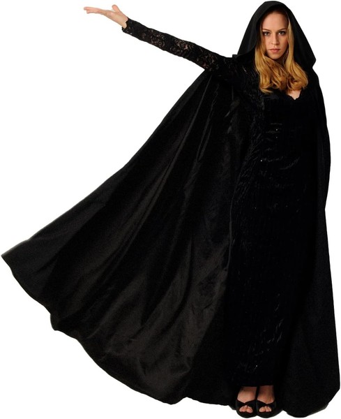 Halloween Umhang Unisex Samt Kapuze Cosplay KostüM Hexe Vampir Erwachsene XL-image