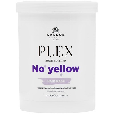 Kallos No Yell Plex Maske 1000ml - neutralisiert Gelbstich, blondes Haar