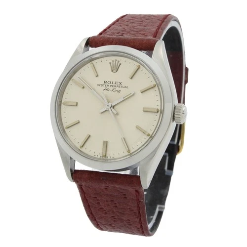 Men's Rolex Air-King Ref. #5500 34mm Engraved Caseback Wristwatch #W274998-1