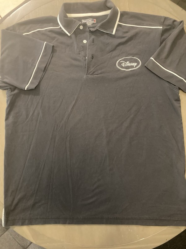 💎Extremely RARE Disney Interactive Studios Cast Member Navy Polo Shirt Men XL