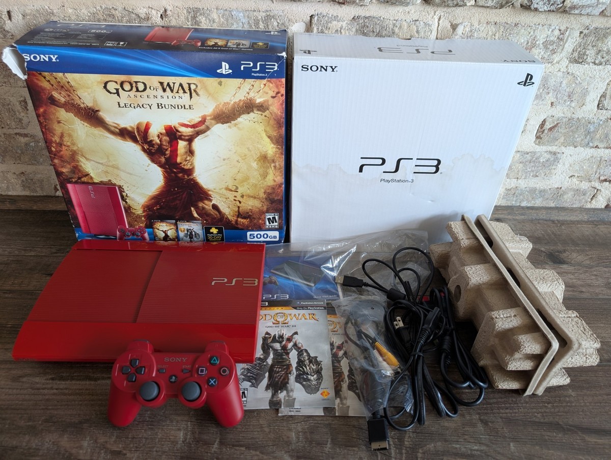 PlayStation 3 PS3 God Of War Ascension Legacy Console Bundle 500gb