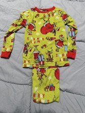 Dr Seuss The Grinch Boys Toddler 2 pc Pajama Merry Grinchmas Soft size 4T