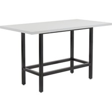 Standing Height Table with Power Laminate Gray 72"L x 36"W x 42"H