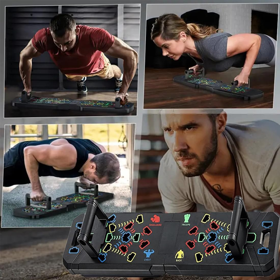 Solid Push up Board,Home Gym,16 in 1 Home Workout Equipment Multi-Functional