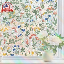 Window Privacy Film, Stained Glass Window Film Decorative Window Clings, Sun Blo