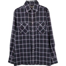 Used 1970'S Levi's Big E long-sleeved check shirt men's size M equivalent vi...