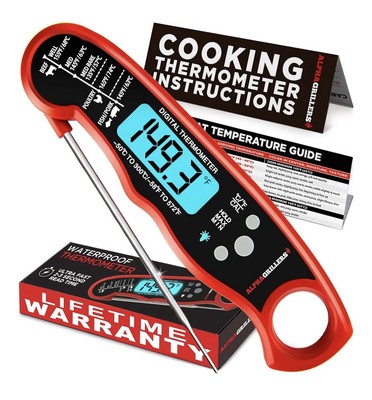 Alpha Grillers Meat Thermometer Digital -Instant Read for Cooking Air Fryer BBQ