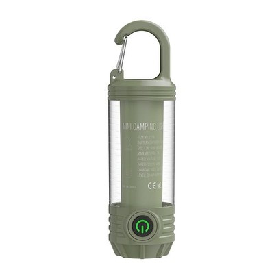5.1in Portable Waterproof Hook Multifunctional Outdoor Camping Light Green