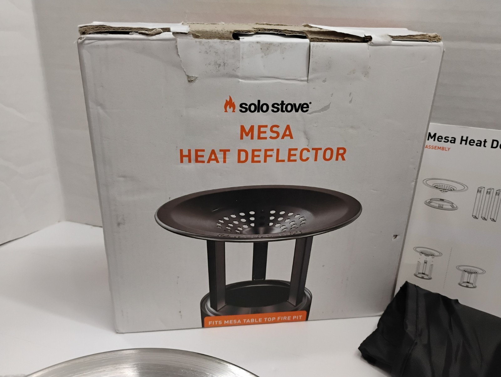 Solo Stove Mesa Heat Deflector for Table Top Fire Pit Stainless w/ Carry Bag