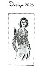 Crocheted Cardigan Pattern 7025 Reprint 