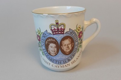 Queen Elizabeth & Prince Phillip 1983 Cayman Island Coffee Cup