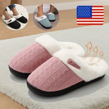 Cozy Plush Slippers for Women Warm Non-Slip Indoor Outdoor House Shoes EU36-45