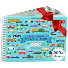 Sticker Book for Kids 2-4, 500 Kids Stickers, Cars, Things With Wheels