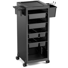 Hair Styling Salon Trolley Cart with Wheels  Drawers for Barber, Beauty, Tattoo