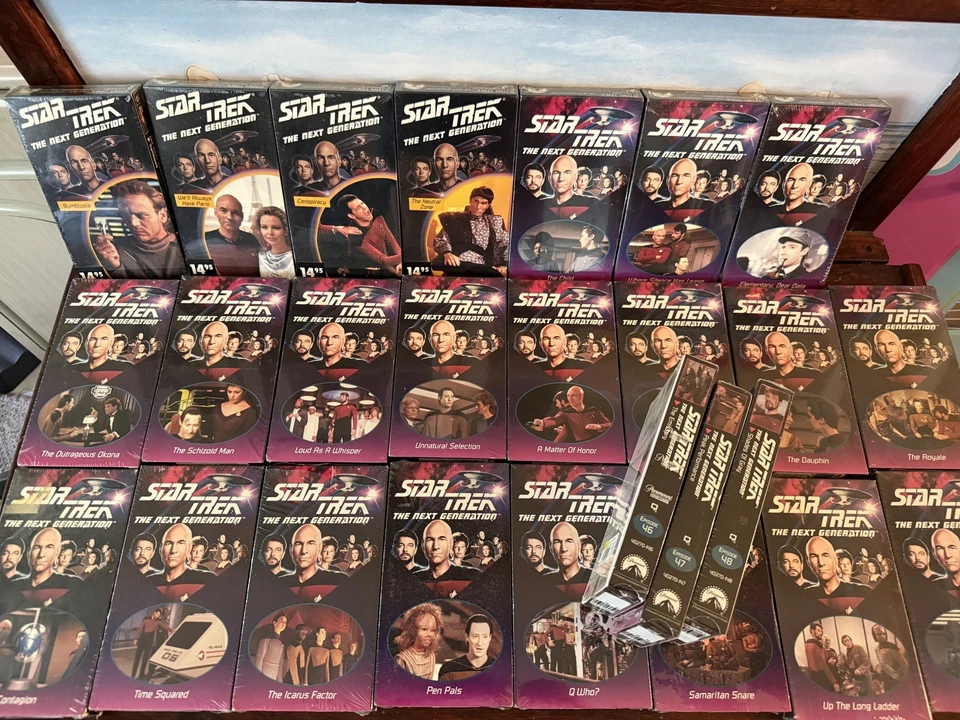 Star Trek The Next Generation Sealed (except 2) VHS Tapes Lot 47 - Image 2 of 4