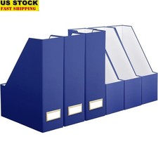 Collapsible Magazine File Holders Set of 6 Desk Organizers Home Office Storage