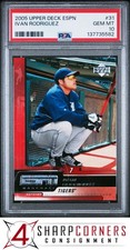 2005 UPPER DECK ESPN #31 IVAN RODRIGUEZ TIGERS HOF POP 3 PSA 10