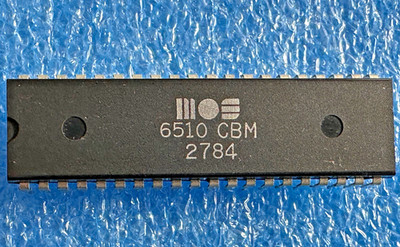 6510 CBM MOS CPU Chip, Microprocessor for Commodore 64, Working #*#27 84