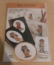 Framecraft Bear Activities Cross Stitch Chart Cards Set 92
