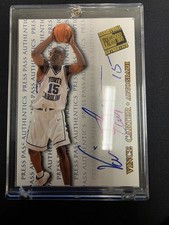 Vince Carter 1998-99 Press Pass Authentics Rookie Auto RC On-Card. rookie card picture