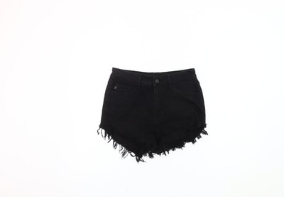 KanCan Damen Jeans Shorts schwarz abgeschnitten Größe 28