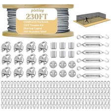 Stainless Steel Batting Cage Netting Wire Tension Kit, Batting Cage Suspensio...