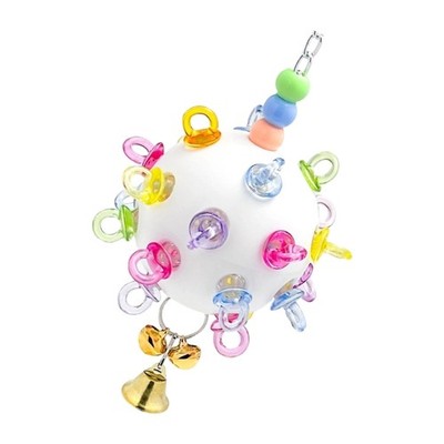 Auditory Mental Stimulation Bird Toy Cage Hanging Chewable Toy Ball For Parrots
