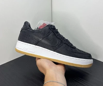 Preços baixos em Nike Fragment Design x CLOT x Air Force 1 Black