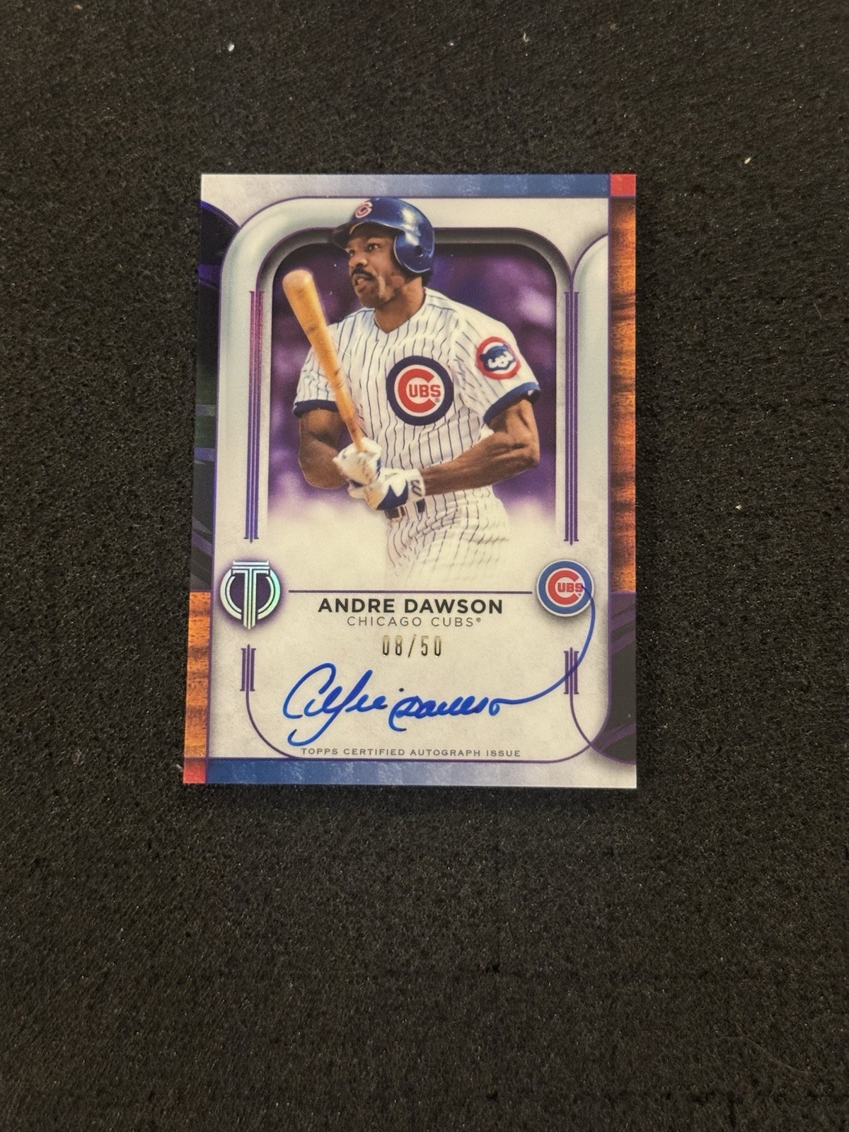 2022 Topps Tribute #TA-AD Andre Dawson Auto /50 Purple Cubs HOF