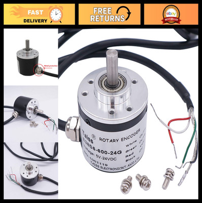 Incremental Rotary Encoder 5-24V Wide Voltage 6mm Shaft Optical AB 2 Phase 600P/