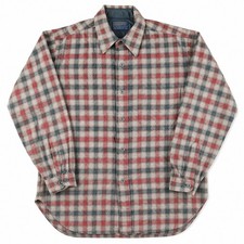 Vintage Pendleton Men's Large 100 Virgin Wool Plaid Flannel Shirt USA