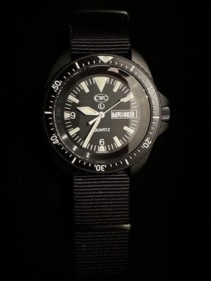 CWC SBS DIVERS ISSUE QUARTZ WATCH MK.2 DAY/DATE, BLACK (SF300 QS120-DD)