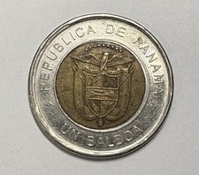 Panama 1 Balboa 2011 KM#141.1 Bimetallic Possible Rim Cud Mint Errors? Coin