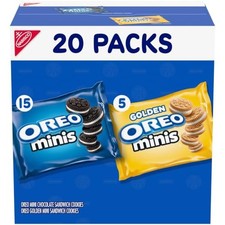 Oreo Mini Mix Sandwich Cookies Variety Pack 1 oz 20 Pack 20 Snack Packs