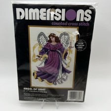 Dimensions Angel of Light Counted Cross Stitch Kit NOS Sealed Purple Metallic