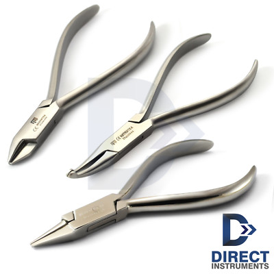 Dental How Plier Curved Orthodontic Wire Bending Forming Aderer Three Prong Lab