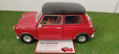 MORRIS MINI COOPER S 1964 rouge toit noir 1/16 no 1/18 SOLIDO voiture miniature - Picture 2 of 9