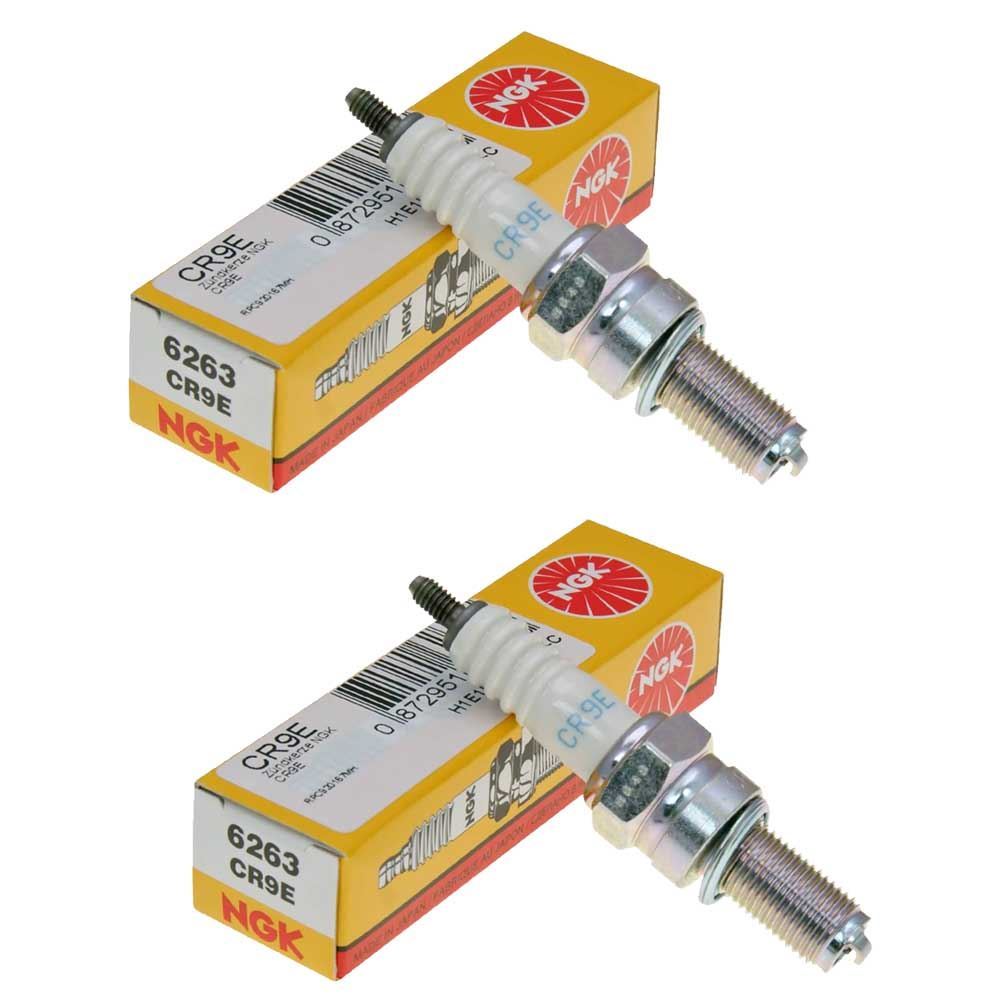 じゅん NGK CR9E Spark Plugs Pack of 2 fits Kawasaki ZZR 600 E 2005
