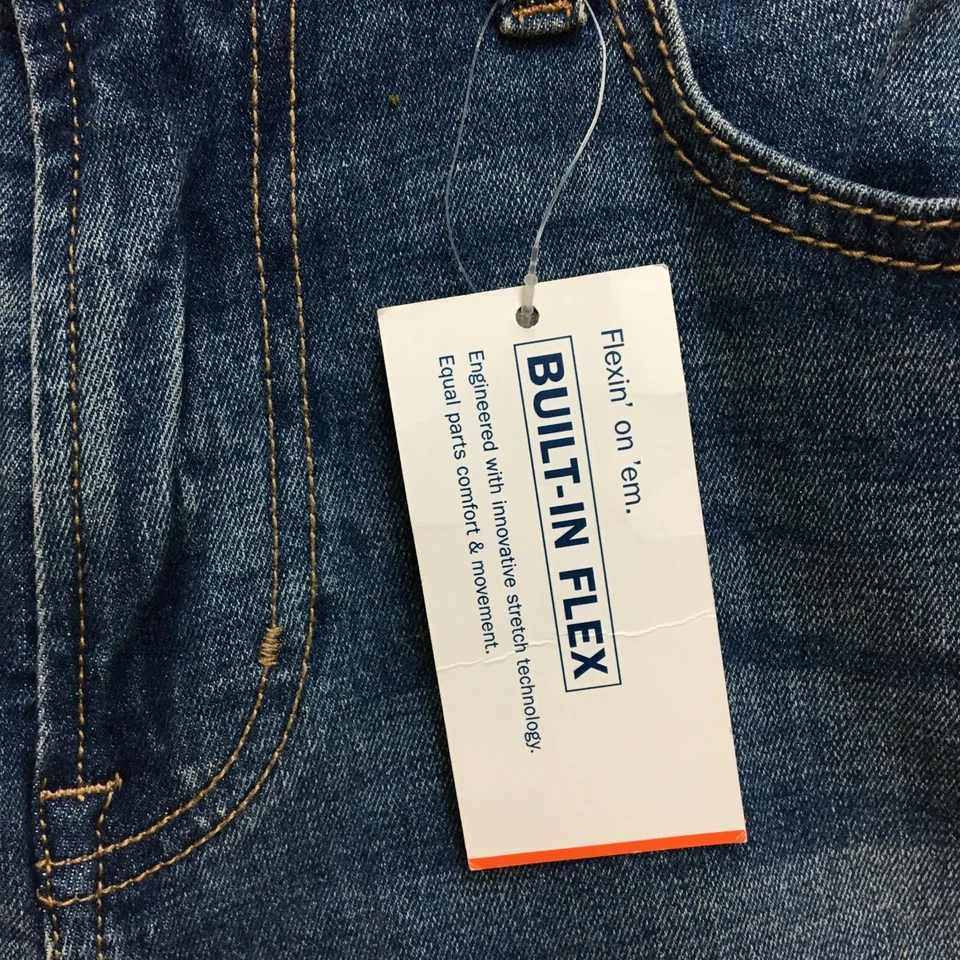 NEW Old Navy Jeans 32x34 Mens Blue Straight Built In Flex Medium Wash Casual - Image 3 of 4