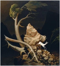 Storm by Franz Sedlacek c1932 Art Print – Surreal Mountain Landscape, Art Print