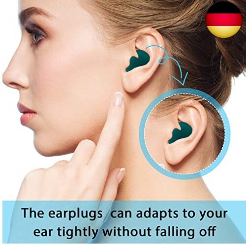 UIEXAY Aufblasbare Ohrstöpsel - Wiederverwendbare Silikon Ohrstöpsel Zum Schlafen