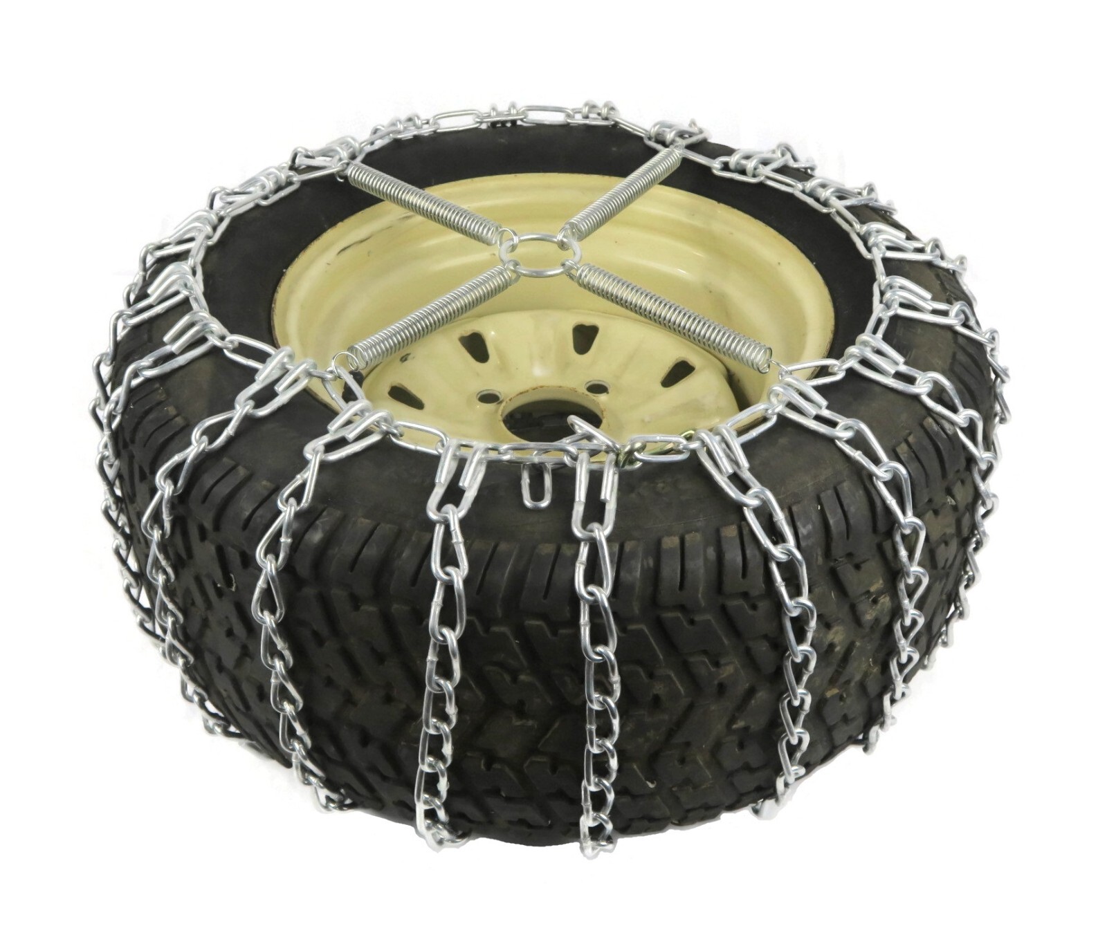 Pair of 2 Link Tire Chains with Tensioners fit 26x11x12 & 25x12x12 Turf