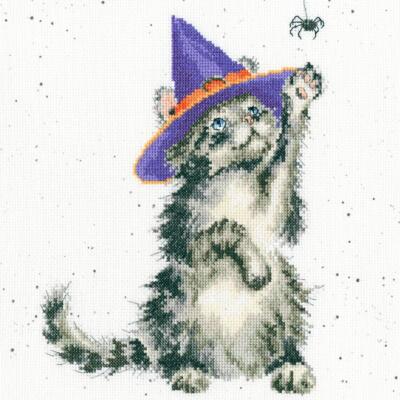 Bothy Threads Kreuzstich Set ''Die Hexenkatze'', Zählmuster, XHD105, 26x26cm