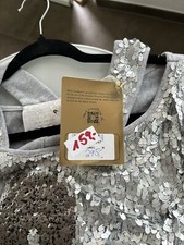 elisa cavaletti Kleid Grau Pailletten NEU M