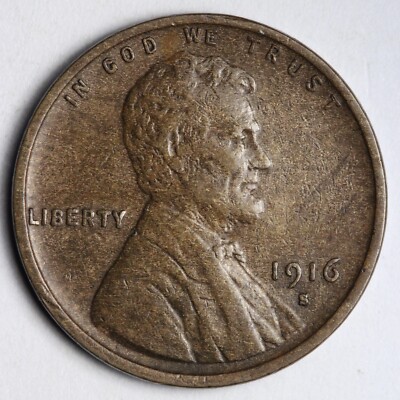 1916-S Lincoln Wheat Cent Penny CHOICE AU E173 VSEK
