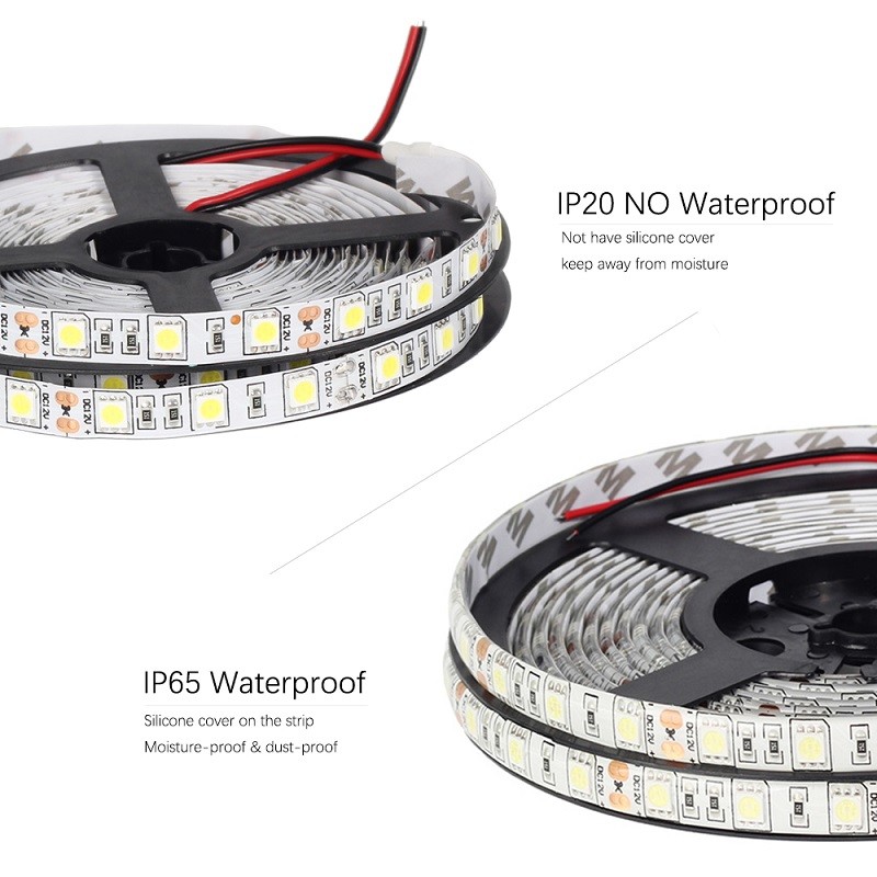 Mextronic LED Streifen 5050 – 5m Warmweiß (2700K), 24V, 36W, Dimmbar & Flexibel