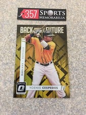 YOENIS CESPEDES 2016 DONRUSS OPTIC BACK TO THE FUTURE GOLD #D /10 SP ATHLETICS