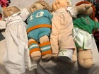Lot Of 4 Vintage 1978 & 1982 Cabbage Patch Dolls With Yarn Hair