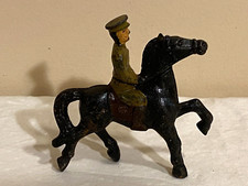 Vintage Grey Iron Mounted Army Officer Toy Soldier Barclay Manoil aj-90